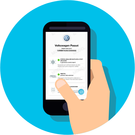 carVertical report open on a phone